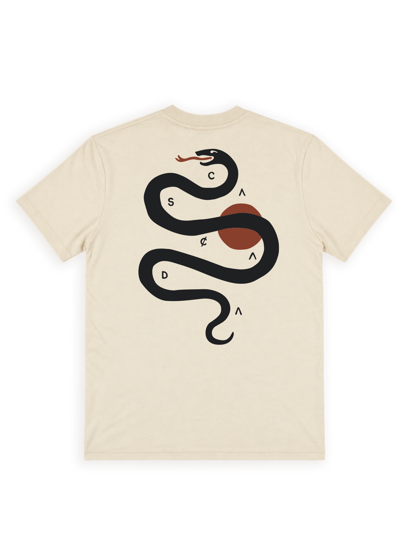Cotton Unisex T-Shirt - Snakebite - Raw White