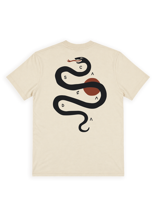 Cotton Unisex T-Shirt - Snakebite - Raw White