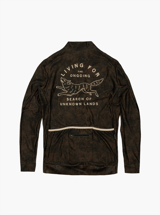 Cycling Long Sleeve Jersey - Haze Brown