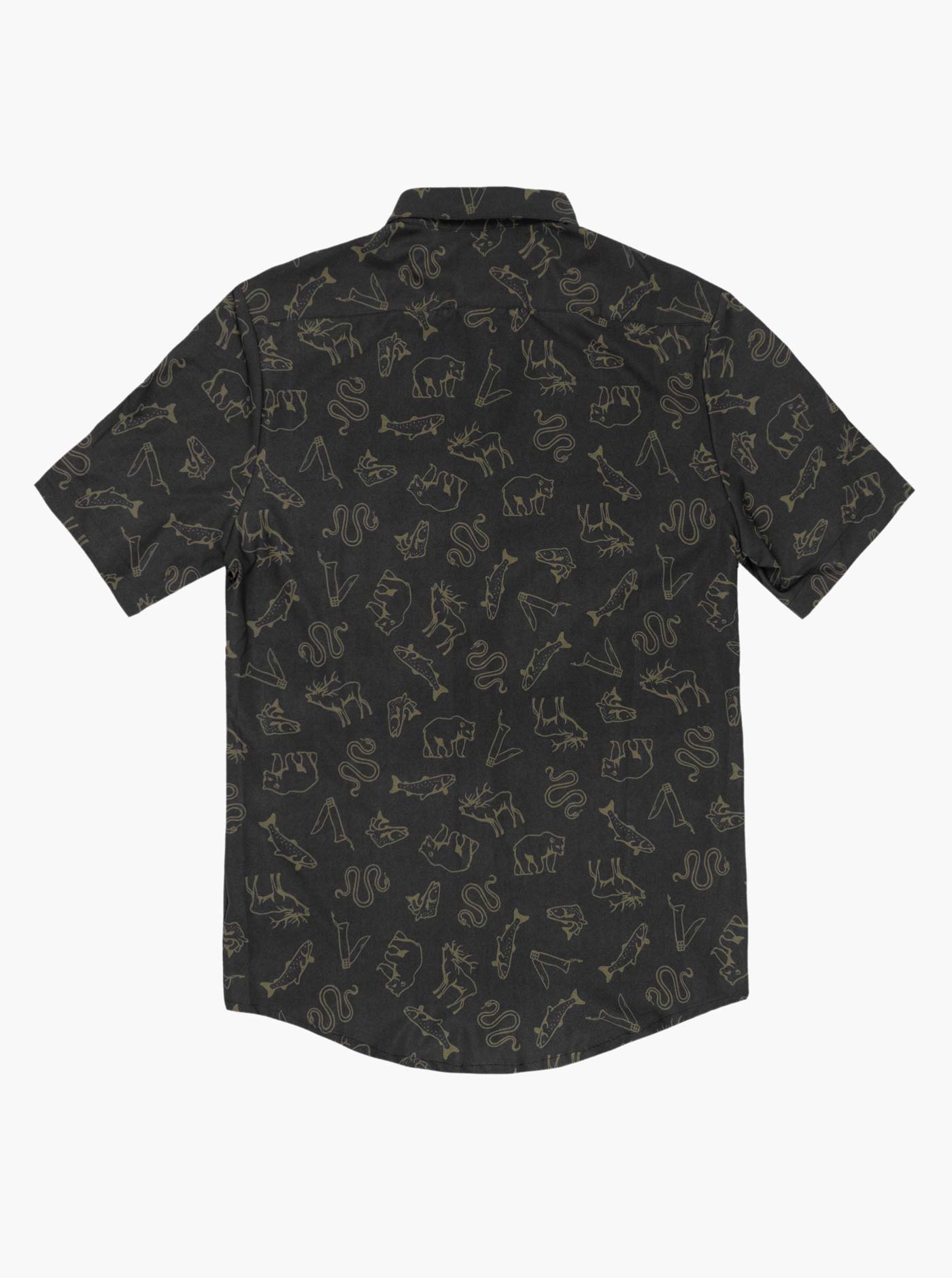 Howling Button Up Shirt - Wild Wander Black