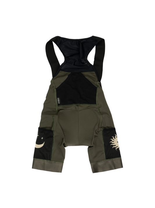 Women's Cargo Bib Shorts - Olive