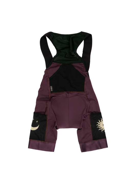 Women's Cargo Bib Shorts - Plum