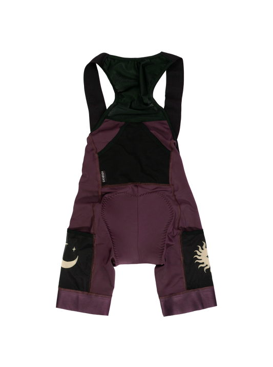 Cargo Bib Shorts - Plum