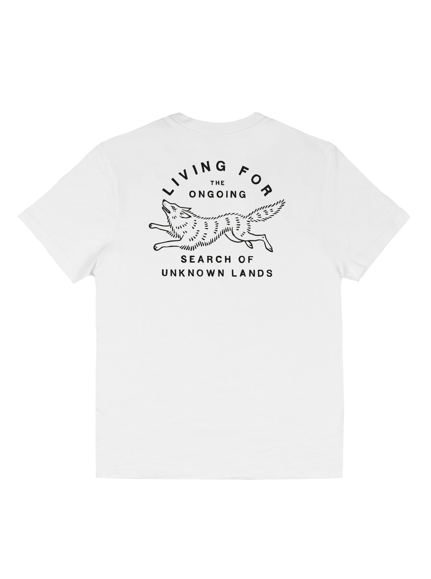 Cotton Unisex T-Shirt - Signature Wolf - White