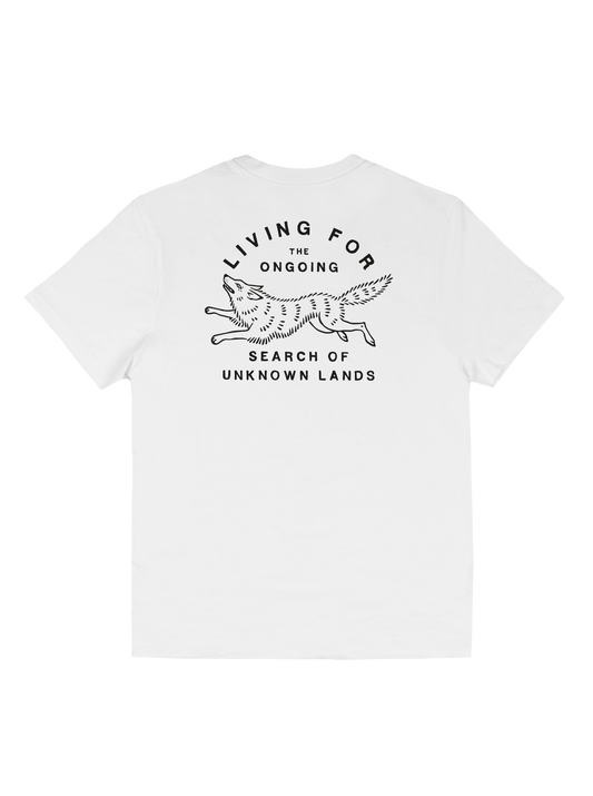 Cotton Unisex T-Shirt - Signature Wolf - White