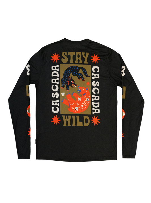 Trail Long Sleeve T-Shirt - Stay Wild - Black