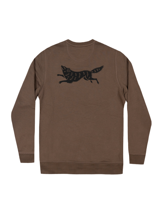 Unisex Classic Crew - Logo Ash Brown