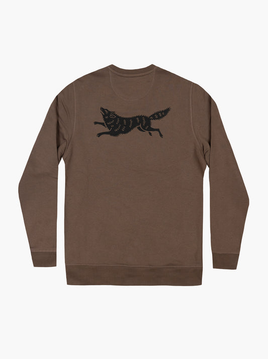 Unisex Classic Crew - Logo Ash Brown
