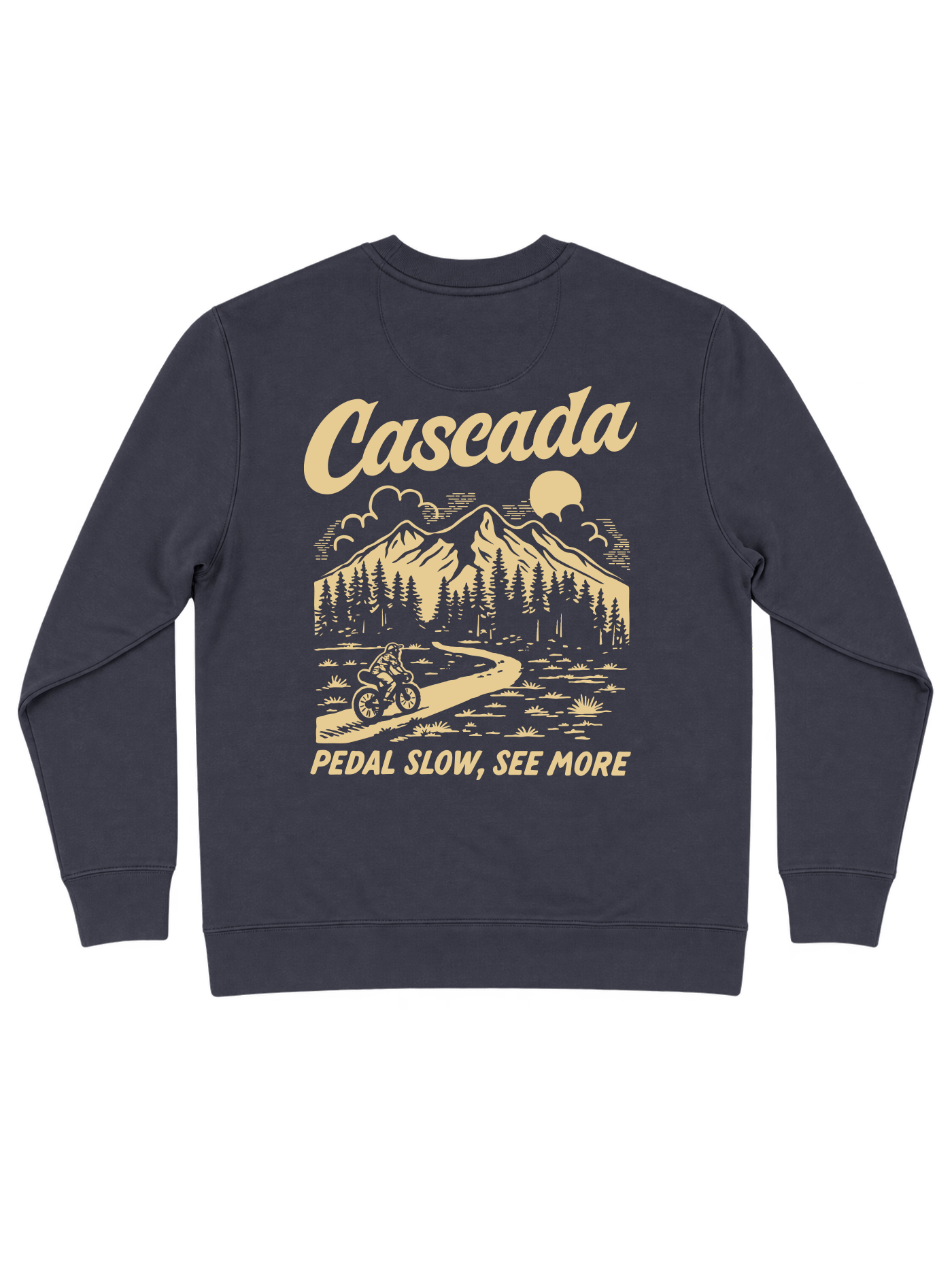 Unisex Classic Crew - Pedal Slow, See More - Storm Blue