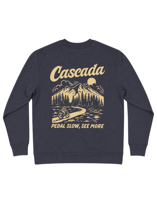 Unisex Classic Crew - Pedal Slow, See More - Storm Blue