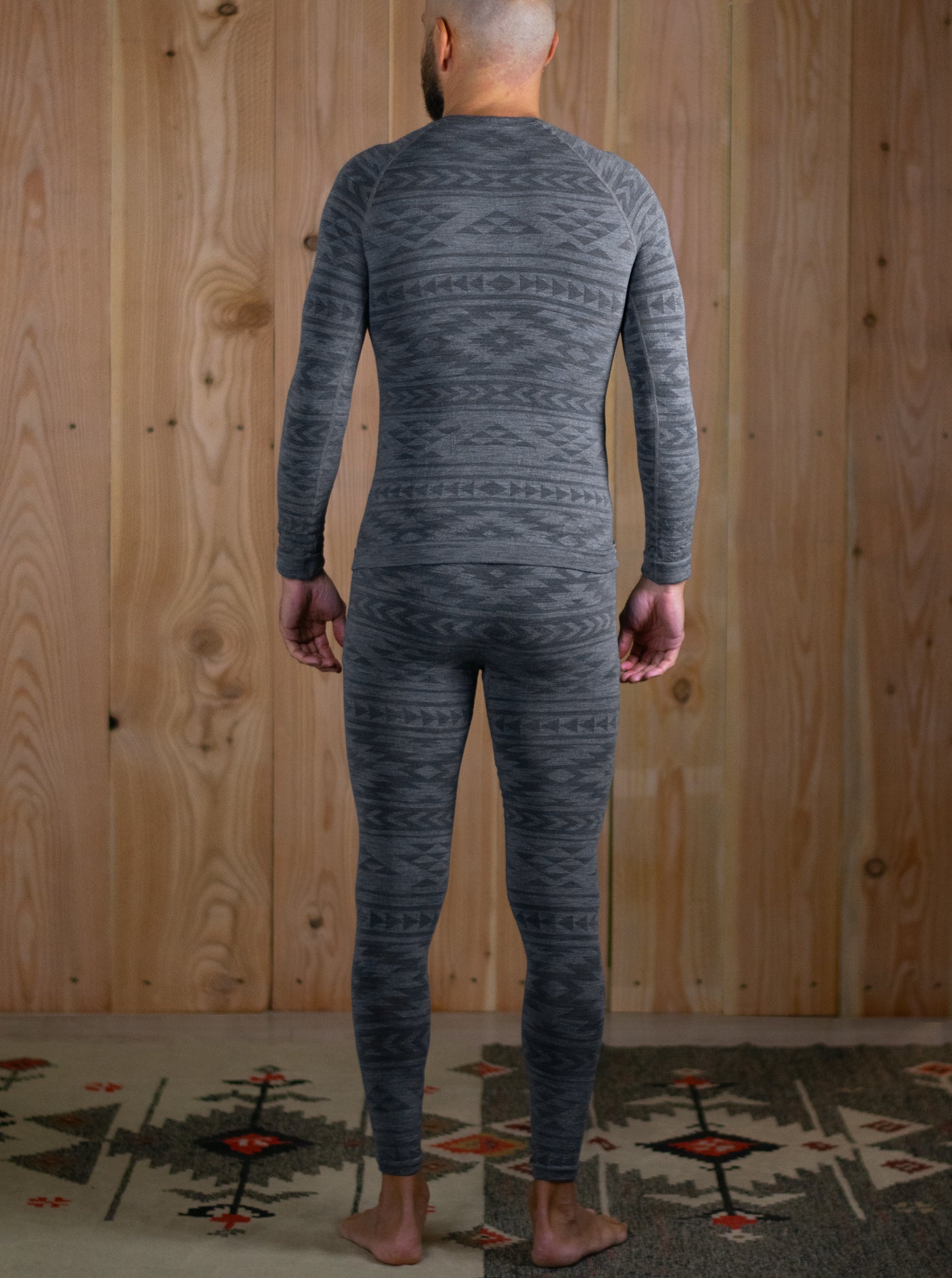 Merino Base Layer Long Sleeve Unisex - Earth Black