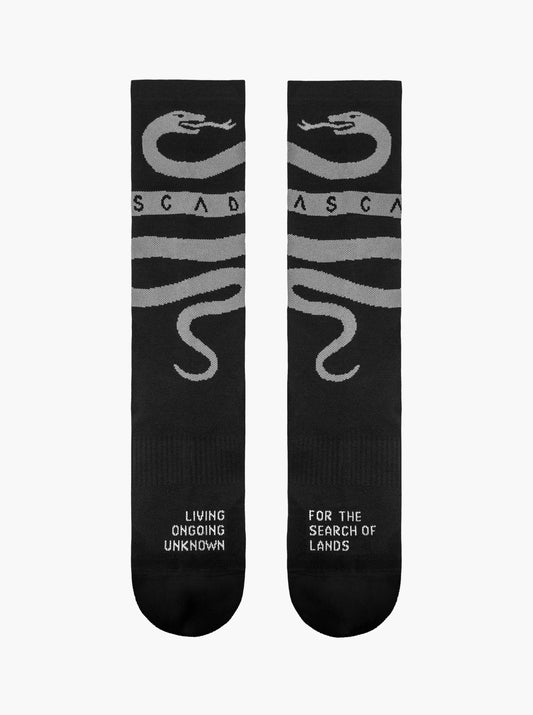 Cross Socks - White Snake